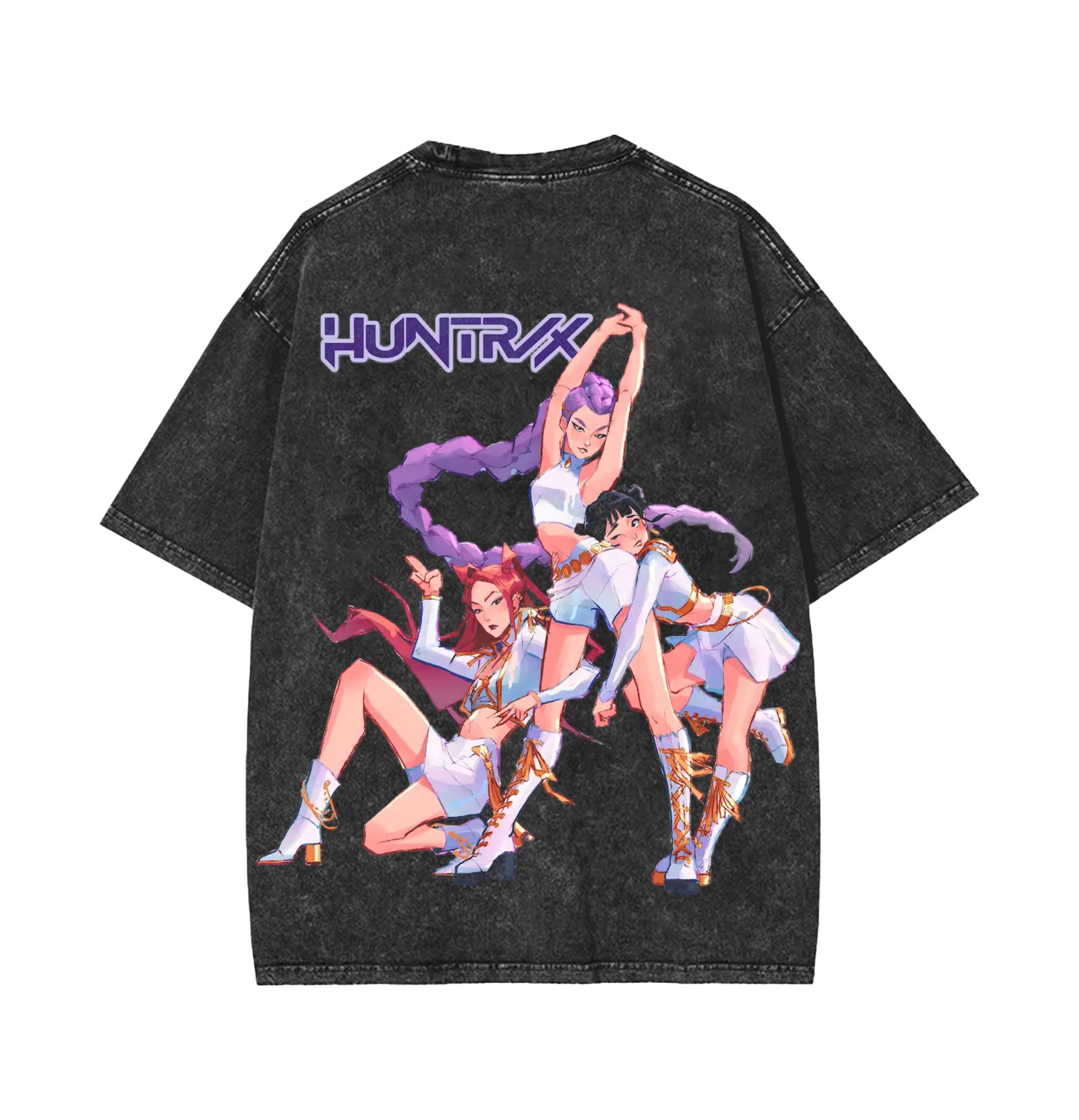 Huntrix Kpop Demon Hunter Washed Tee [TPR] - Image 3